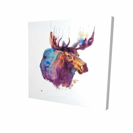 BEGIN HOME DECOR 12 x 12 in. Abstract Moose-Print on Canvas 2080-1212-AN254